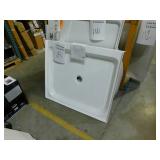 Voltaire 42 in. x 36 in. Acrylic Single-Threshold Center Drain Shower Base in White