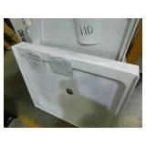 Voltaire 42 in. x 36 in. Acrylic Single-Threshold Center Drain Shower Base in White