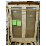 60 in. x 80 in. Both Active Unfinished Pine Wood Full Lite Clear Prehung Interior French Door by MMI Door