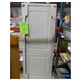 59 in. x 80 in. 108 Series Primed 2 Panel Square Top Design Primed MDF Bypass Sliding Door