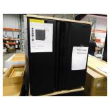 Heavy Duty Welded 20-Gauge Steel 2-Door Garage Base Cabinet in Black (28 in. W x 32 in. H x 21.5 in. D)