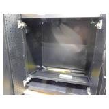 Heavy Duty Welded 20-Gauge Steel 2-Door Garage Base Cabinet in Black (28 in. W x 32 in. H x 21.5 in. D)
