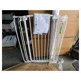 Chelsea 39.4 in. H Extra Tall Auto-Close Security Gate in White with Extensions by Dreambaby