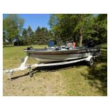 1990 Alumacraft Fishing Boat & Trailer Package
