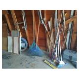 Collection Of Lawn And Outdoor Tools And Building Materials