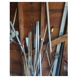 Collection Of Lawn And Outdoor Tools And Building Materials