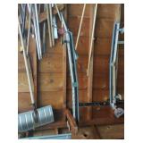 Collection Of Lawn And Outdoor Tools And Building Materials