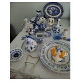 Collection Of Blue And White Style Dishware And Décor