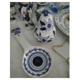 Collection Of Blue And White Style Dishware And Décor