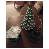 Ceramic Christmas Tree with Box of Accessories
