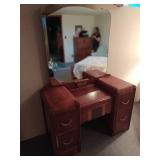 Vintage Waterfall Vanity with Mirror