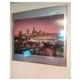 Two City Skyline Framed Posters