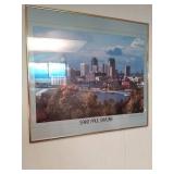 Two City Skyline Framed Posters