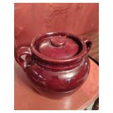 Red Wing Platter & Unmarked Beanpot