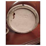 Red Wing Platter & Unmarked Beanpot