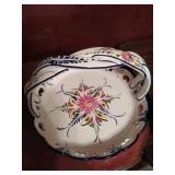 Ceramic Roosters and Basket