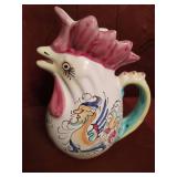 Ceramic Roosters and Basket