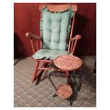 Rocking Chair and Plant Stand