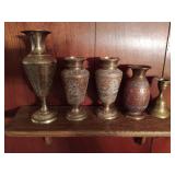 Collection of Brass Vases