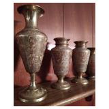 Collection of Brass Vases