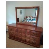 Lowboy Dresser with Mirror