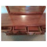 Lowboy Dresser with Mirror