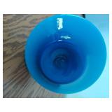 Vintage Blue Glass Pitcher