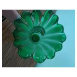 Vintage Green Glass Vase