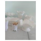 Huge Collection of Milk Glass
