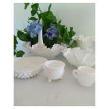 Huge Collection of Milk Glass