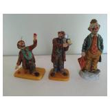 Three Ceramic Clowns