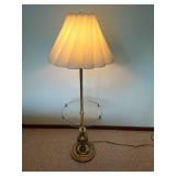 Brass Lamp with glass shelf