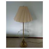 Brass Lamp with glass shelf