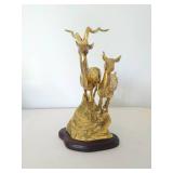 Brass Deer Statue Décor