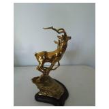 Brass Deer Statue Décor
