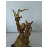 Brass Deer Statue Décor