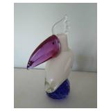 Glass Pelican Figurine