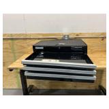 WESTWARD Powder Coated Black, Light Duty, Intermediate Chest, 26 3/8 in Overall Width