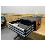 WESTWARD Powder Coated Black, Light Duty, Intermediate Chest, 26 3/8 in Overall Width