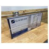 GLACIER BAY Gage Single-Handle Spring Neck Pull-Down Kitchen Faucet with TurboSpray, FastMount, Soap Dispenser in Stainless Steel