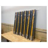 GRAINGER APPROVED Lot of 6-  Wall Protectors, Black/Yellow, Rubber, 39 1/2 in Length, 6 in Height, 2 in Thickness