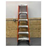 WERNER 6 ft 375 lb Load Capacity Fiberglass Twin Stepladder