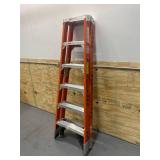 WERNER 6 ft 375 lb Load Capacity Fiberglass Twin Stepladder