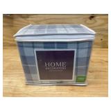 HOME DECORATORS COLLECTION Cotton Flannel Sheet Set (King in Serenity Plaid)