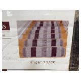Lot of 2- Washable Maraton Plush Stair Treads Packs (7 per pack)