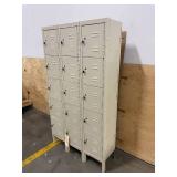 HALLOWELL Tan Box Locker, (3) Wide, (5) Tier , Openings: 15, 36 in W X 12 in D X 66 in H