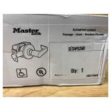 MASTER LOCK Lot of 2- Lever, Mechanical, Heavy Duty, Not Keyed, Satin Chrome, 2 3/4 in Backset, Cylindrical