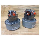 AMETEK LAMB Lot of 2- Vacuum Motors, Thru-Flow Discharge, Body Dia. 5.7 in, Voltage 120V AC, Blower Stages 2