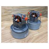 AMETEK LAMB Lot of 2- Vacuum Motors, Thru-Flow Discharge, Body Dia. 5.7 in, Voltage 120V AC, Blower Stages 2