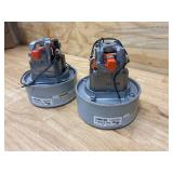 AMETEK LAMB Lot of 2- Vacuum Motors, Thru-Flow Discharge, Body Dia. 5.7 in, Voltage 120V AC, Blower Stages 2